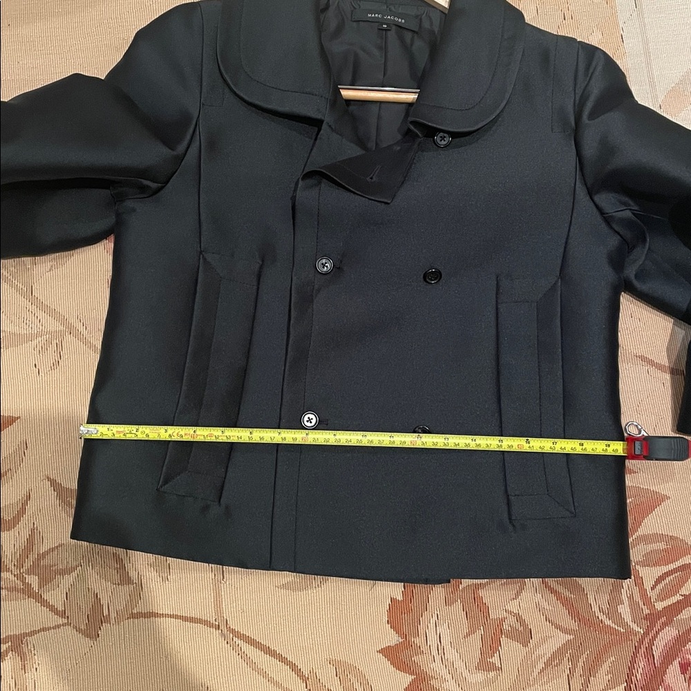 Marc Jacobs thick Black Double-Breasted Pea Coat. - Picture 7 of 11